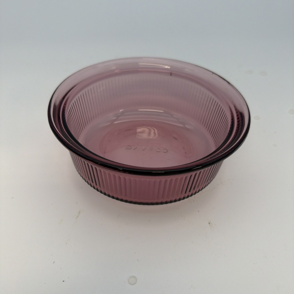 Corning Ware Visions Cranberry‎ Glass Bowl Casserole 1 Pint C-16-B no lid
